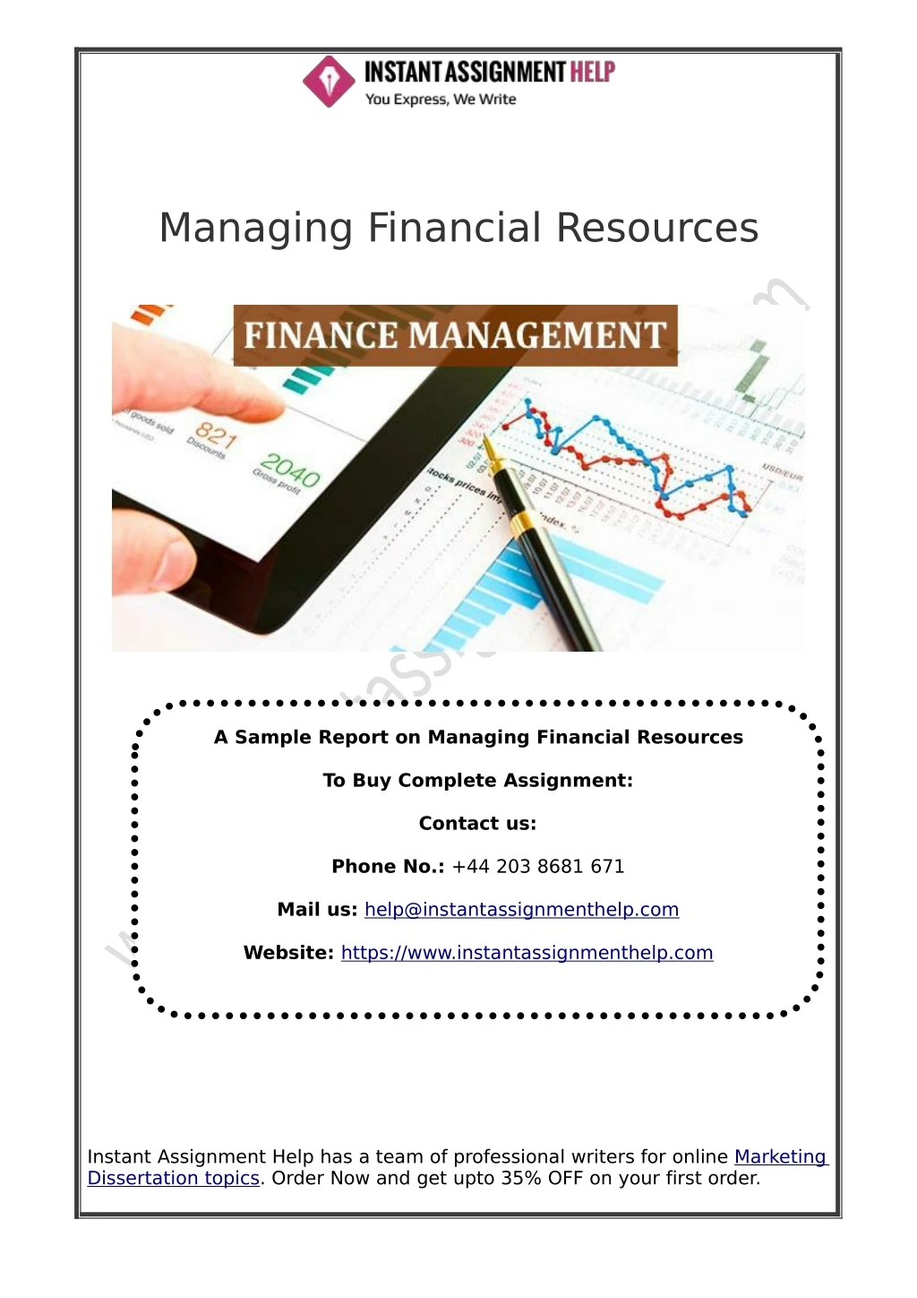 managing financial resources