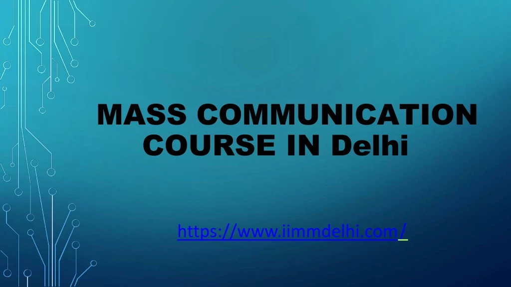mass communication course in delhi
