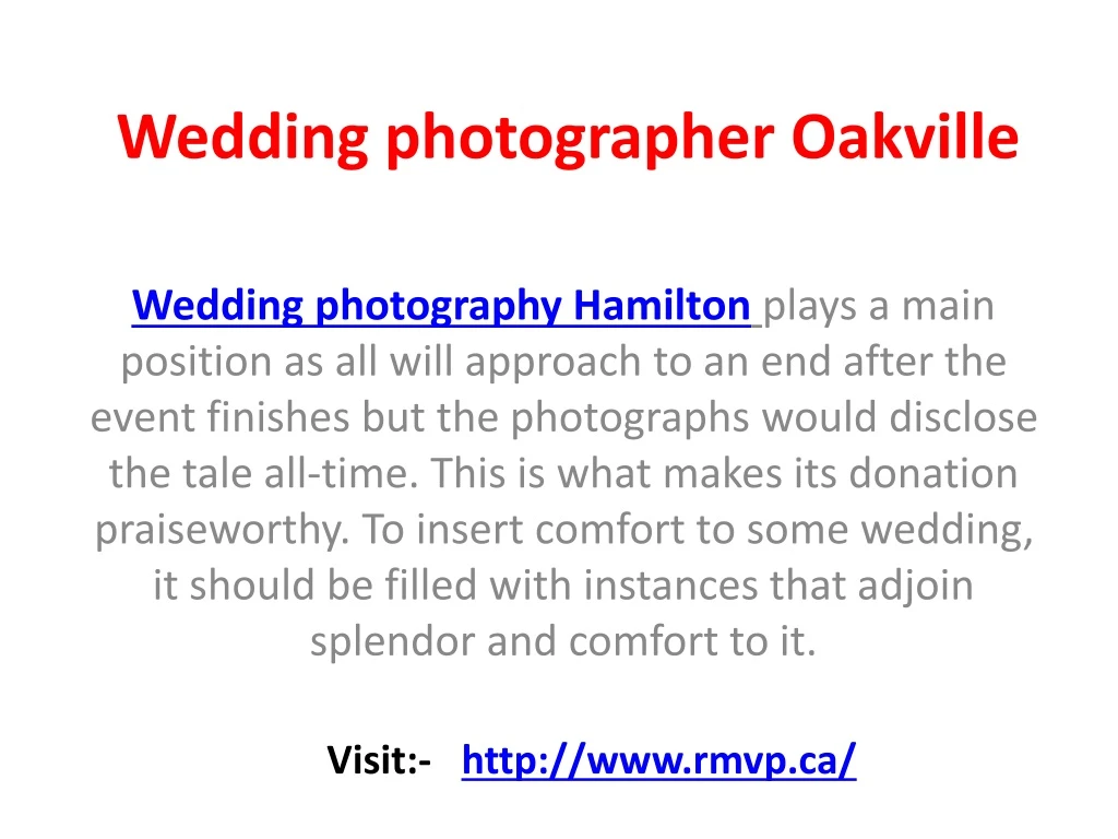 wedding photographer oakville