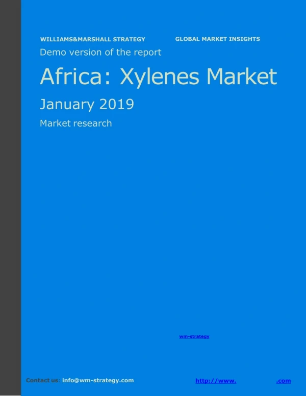 WMStrategy Demo Africa Xylenes Market January 2019