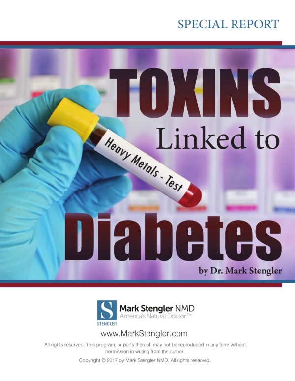 Special Report: Toxins Linked to Diabetes