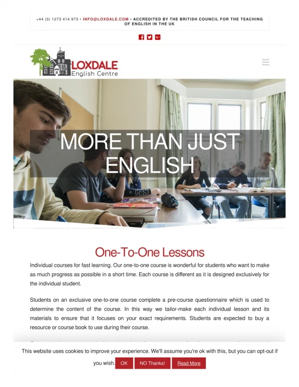 One-To-One Lessons At Loxdale English Centre Brighton