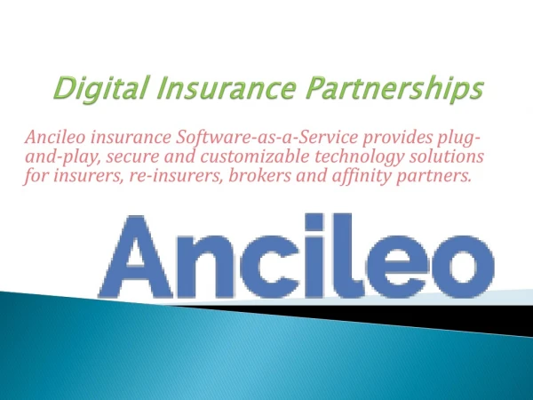 Digital insurance partnerships - Ancileo