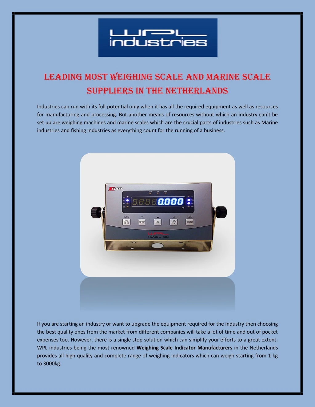 leading most weighing scale and marine scale