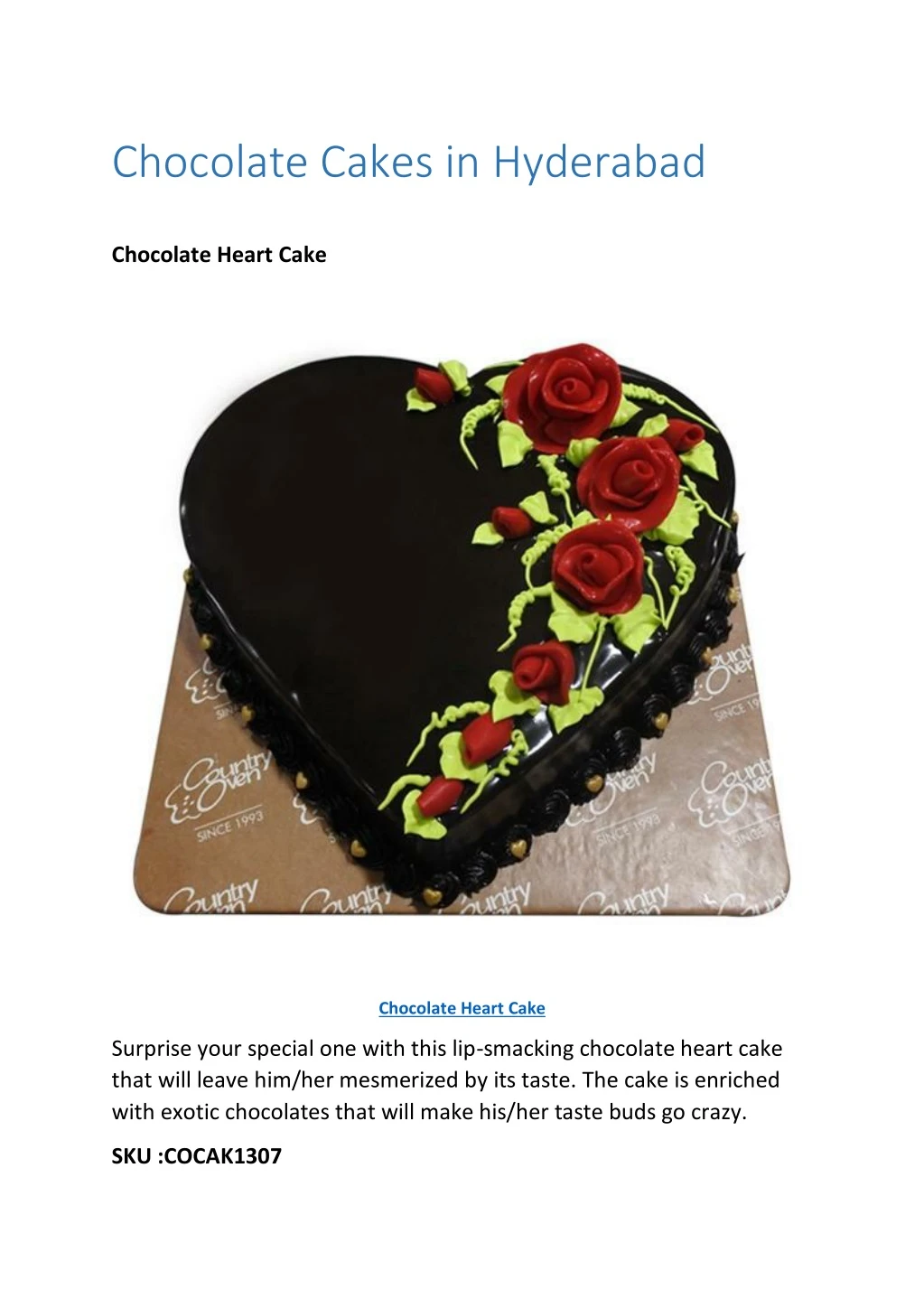 chocolate cakes in hyderabad