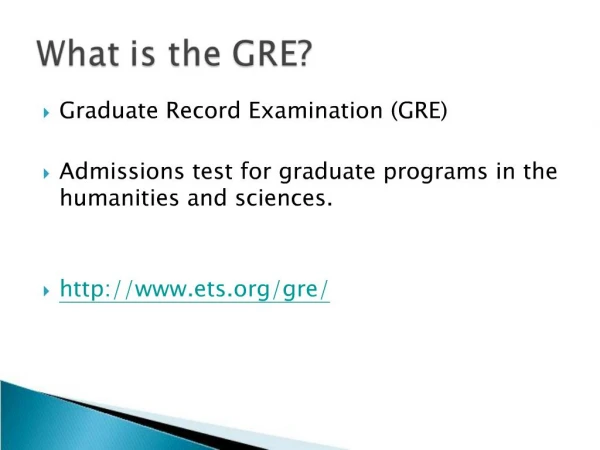 What is the GRE