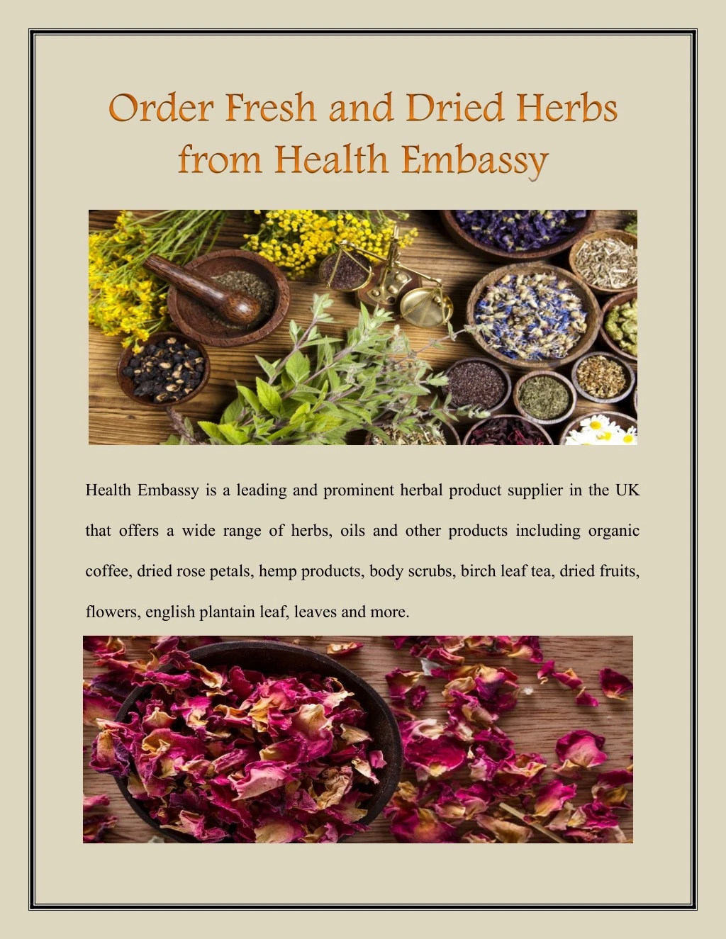 health embassy is a leading and prominent herbal