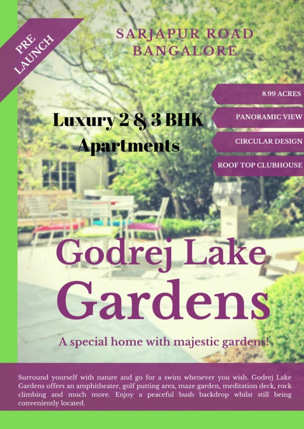 Godrej Lake Gardens Sarjapur Road Bangalore
