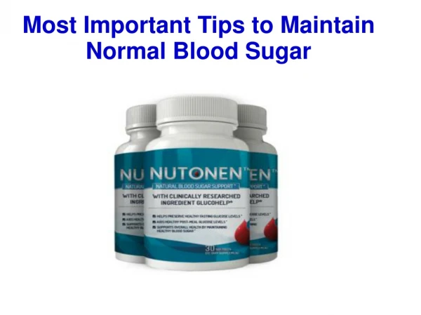 Most Important Tips to Maintain Normal Blood Sugar