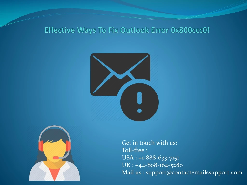 effective ways to fix outlook error 0x800ccc0f
