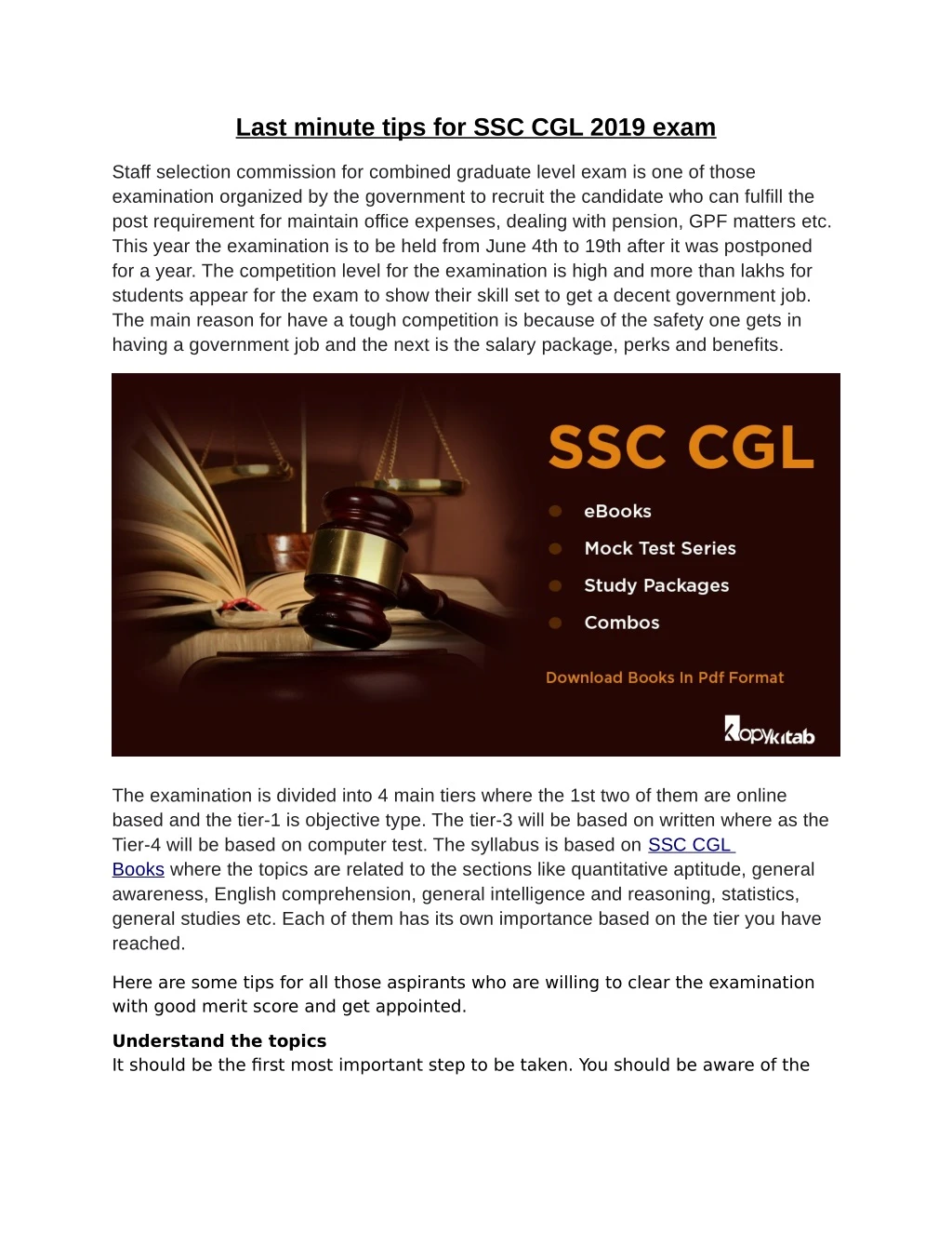last minute tips for ssc cgl 2019 exam