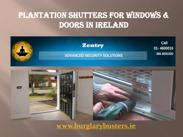 Plantation Shutters for Windows & Doors in Ireland
