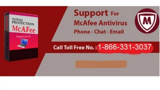 McAfee Antivirus Support Phone Number 1-866-331-3037 - slide 1