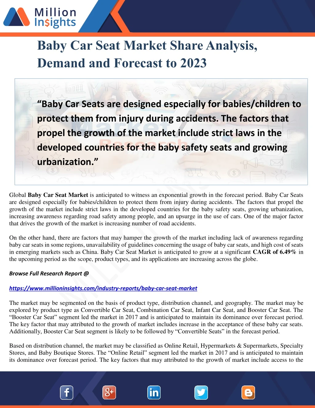 baby car seat market share analysis demand
