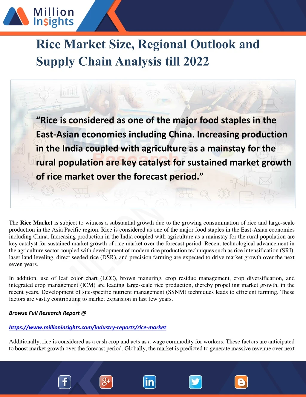 rice market size regional outlook and supply