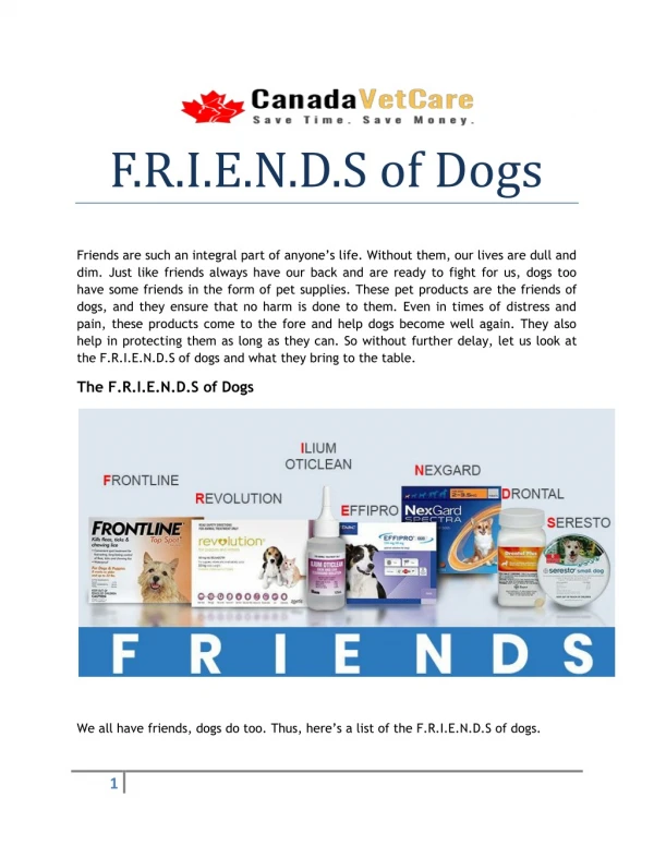 F.R.I.E.N.D.S for Dogs