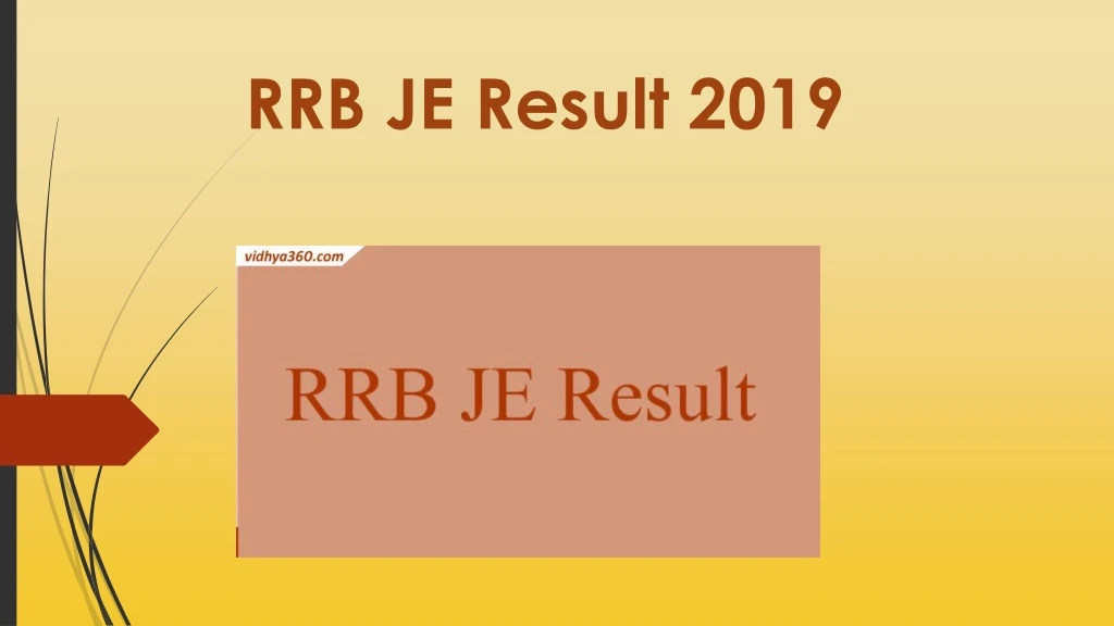 rrb je result 2019