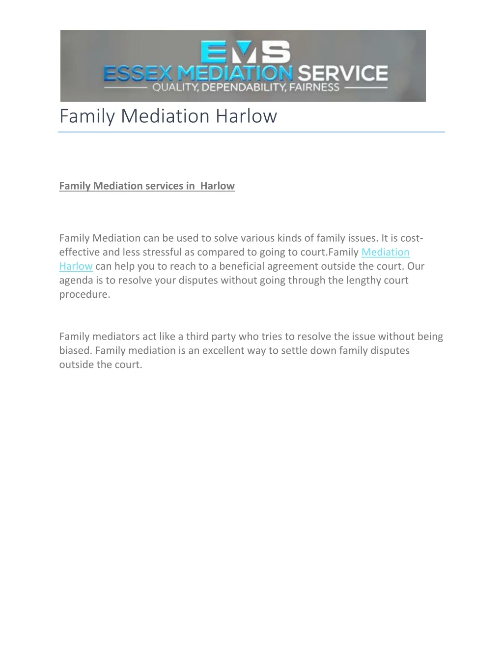 family mediation harlow