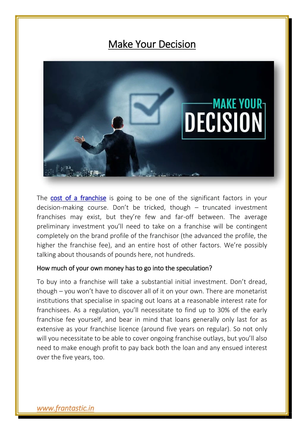 make your decision make your decision