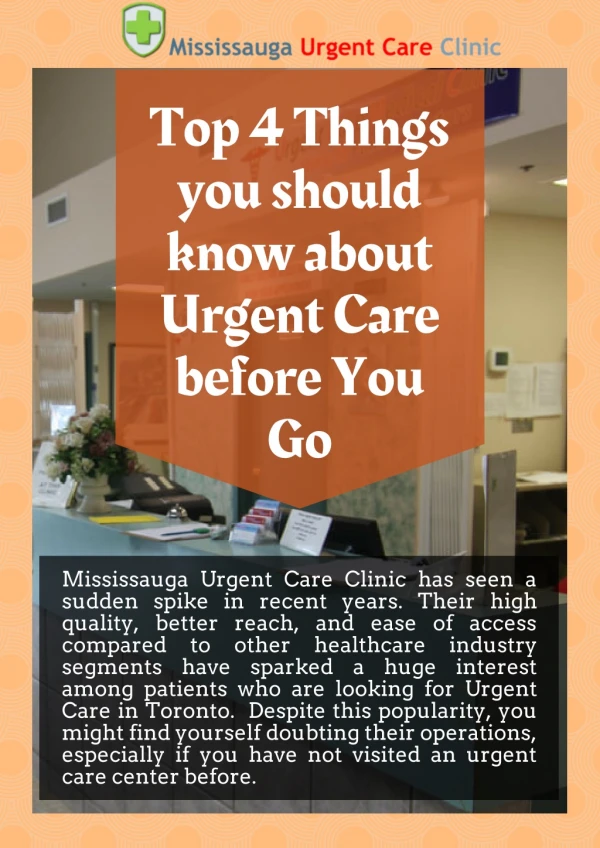 Urgent care centers - Top 4 Things You Need To know Before Going