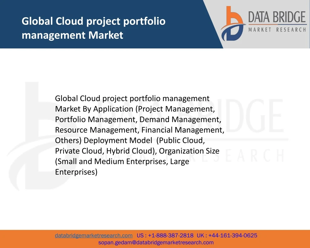 global cloud project portfolio management market
