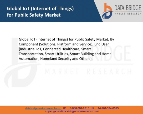 Global IoT (Internet of Things) for Public Safety Market