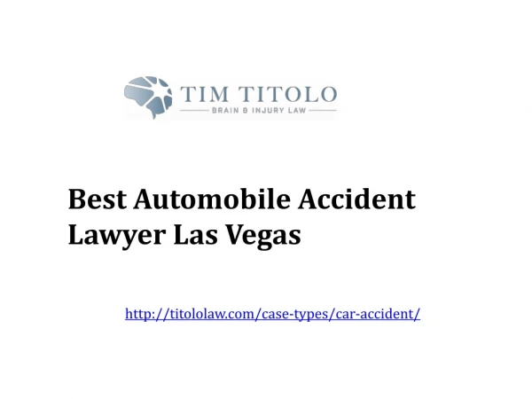 Best Automobile Accident Lawyer Las Vegas