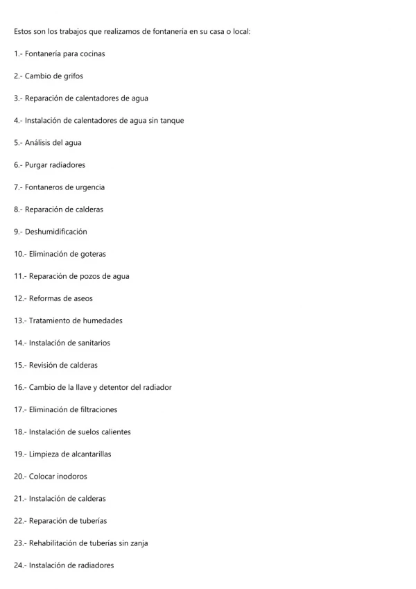 estos son los trabajos que realizamos de fontaner