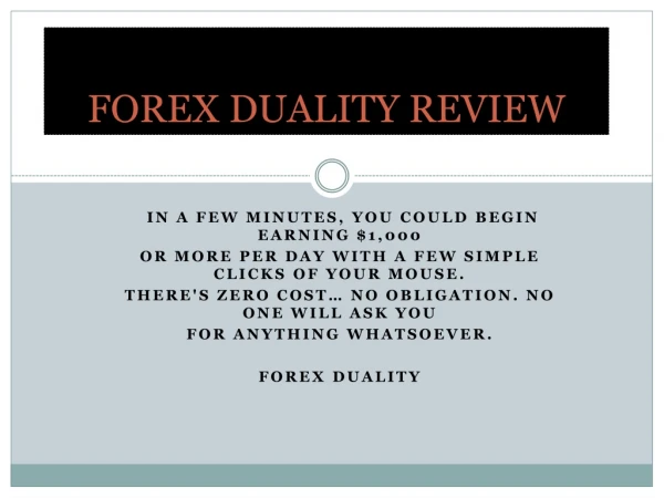 Forex Duality Review