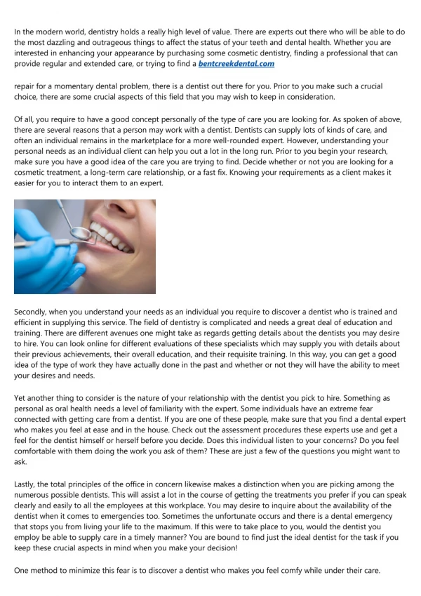 Dentists - Some Key Considerations When Choosing a Dentist