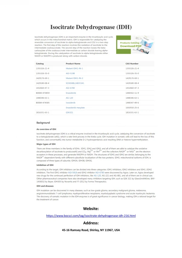 Isocitrate dehydrogenase (IDH)