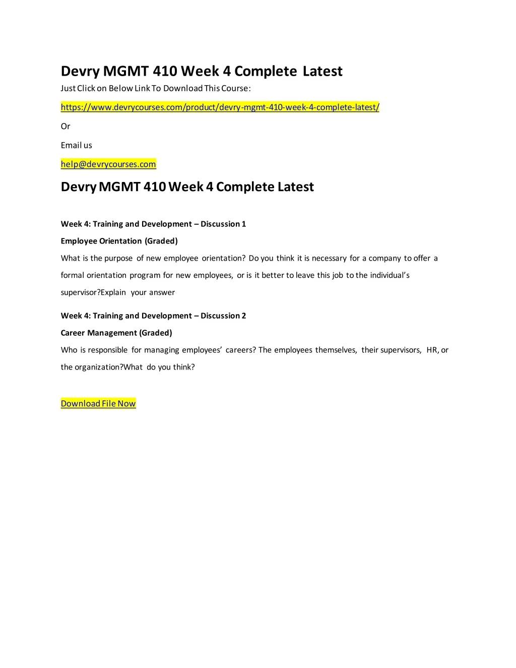 devry mgmt 410 week 4 complete latest just click