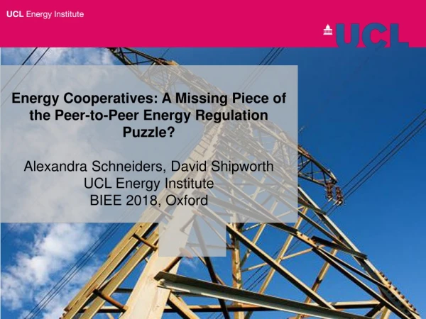 Energy Cooperatives: A Missing Piece of the Peer-to-Peer Energy Regulation Puzzle?