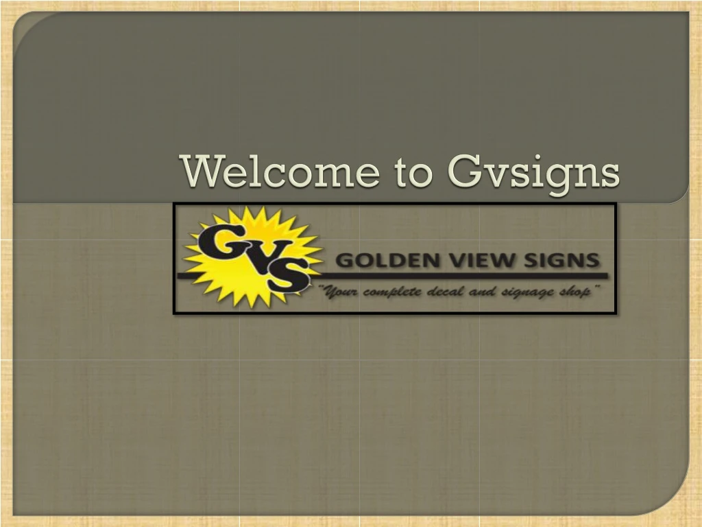 welcome to gvsigns