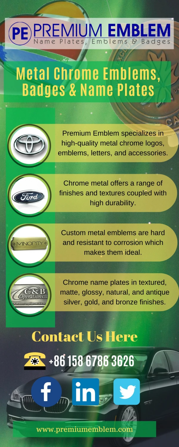 Metal Name Plate Suppliers In China | Premium Emblem Co Ltd