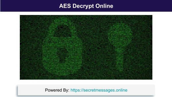 AES Decrypt Online