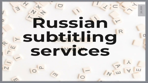 Russian subtitling services