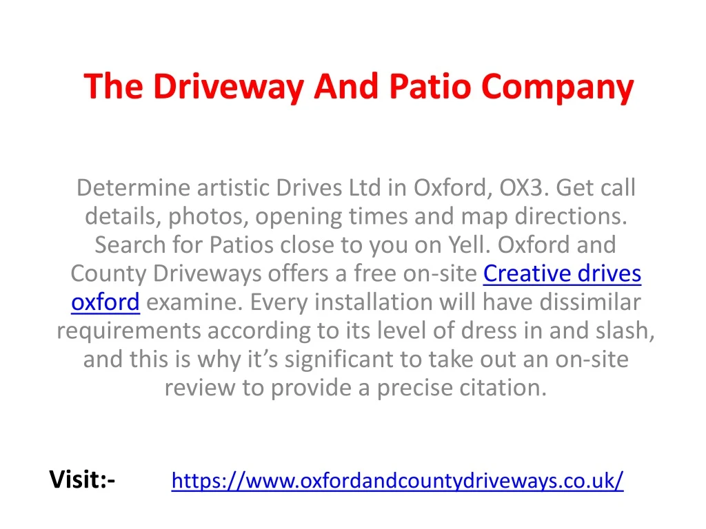 the driveway and patio company