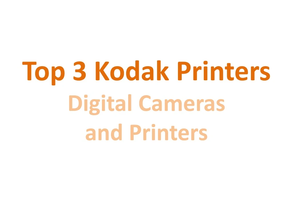 top 3 kodak printers digital cameras and printers