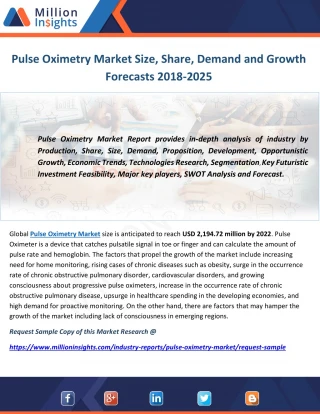 Pulse Oximetry Market Size, Share, Demand and Growth Forecasts 2018-2025 - slide 1