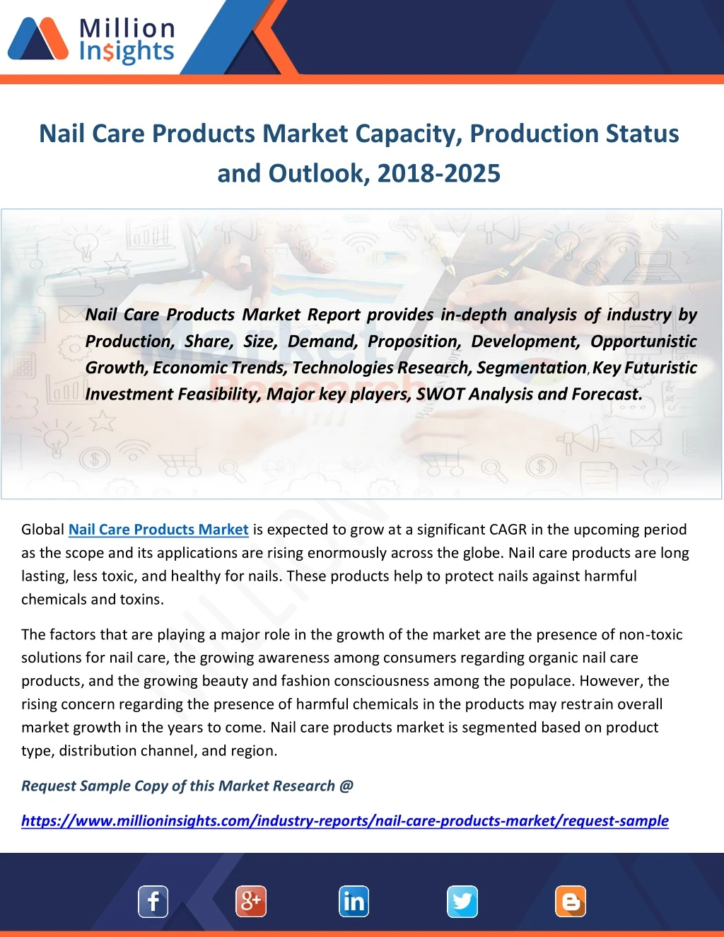 nail care products market capacity production