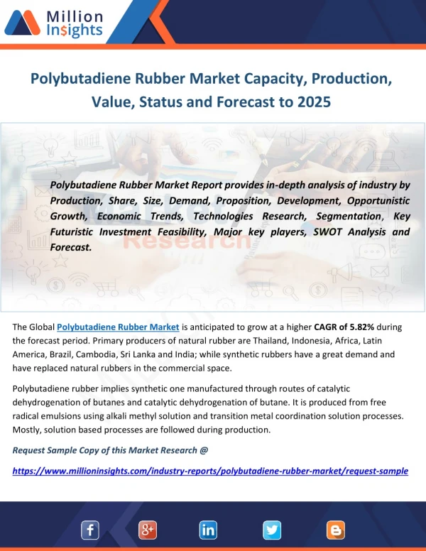 Polybutadiene Rubber Market Capacity, Production, Value, Status and Forecast to 2025