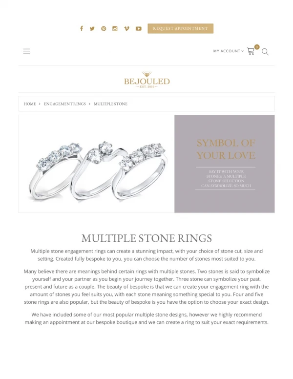 Multiple Stone Engagement Rings Glasgow | Bejouled