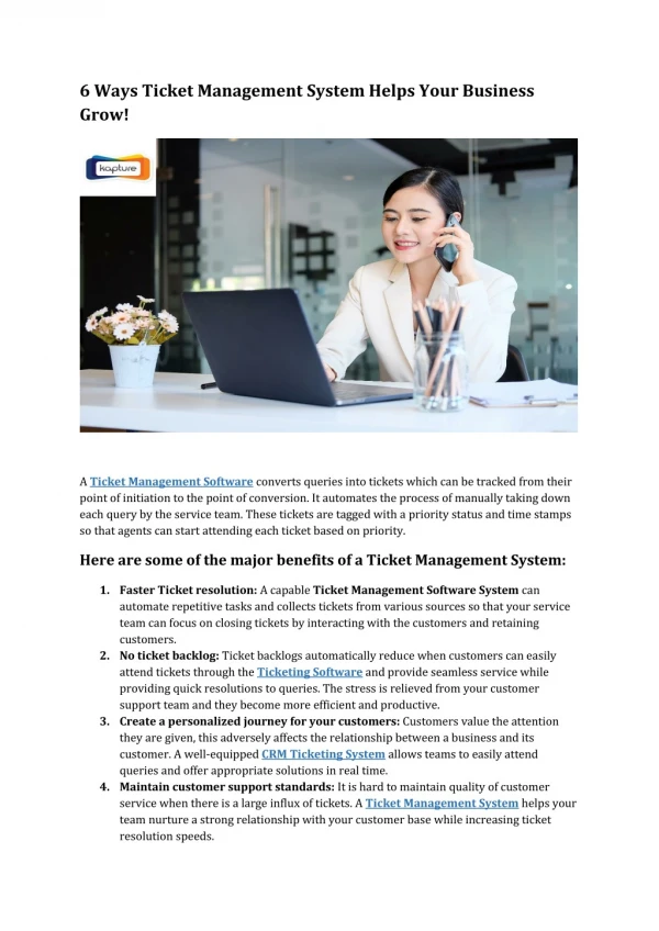 6 Ways Ticket Management System Helps Your Business Grow!