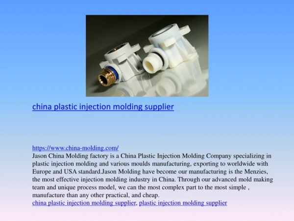 china plastic injection molding supplier