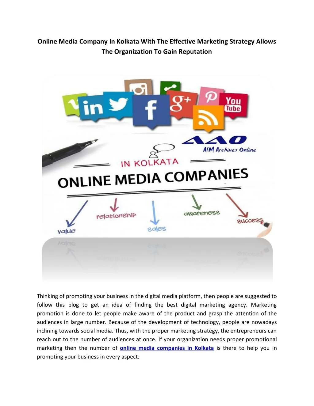 online media company in kolkata with