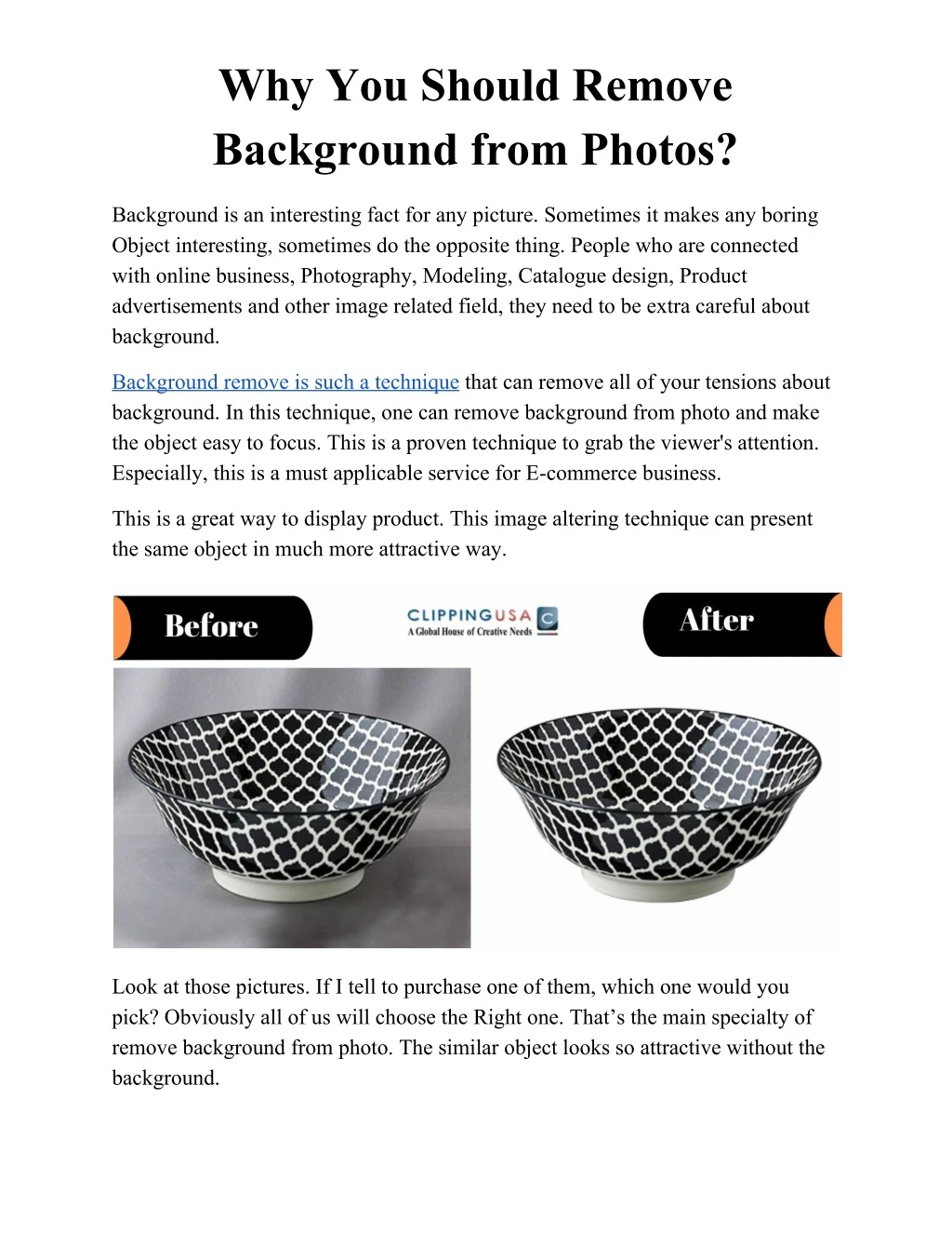 why you should remove background from photos