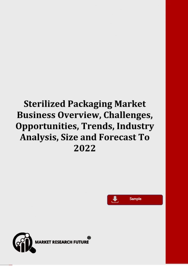 Sterilized Packaging Market Outlook, Strategies, Industry, Growth Analysis, Future Scope, Key Drivers Forecast To 2022