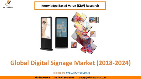 Digital Signage Market Size- KBV Research