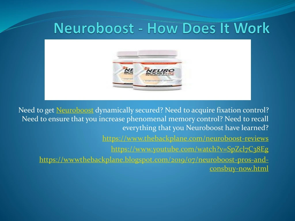 need to get neuroboost dynamically secured need